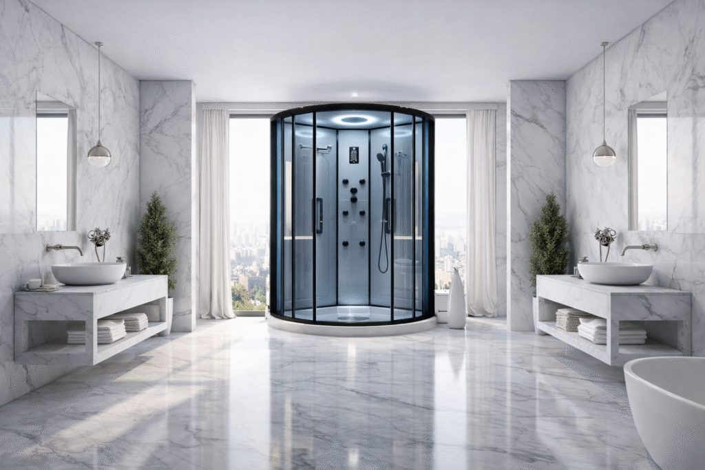 Smart Control Panels in Modern Luxury Steam Showers