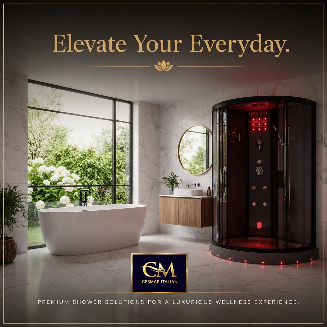 Luxury Steam Shower Cubicles with Hydromassage Features | CESMAR